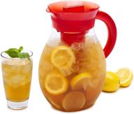 primula - ptbre-3710 the big iced tea maker – 1 gallon red beverage pitcher logo