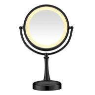 💡 conair reflections double-sided incandescent lighted vanity makeup mirror: 1x/7x magnification, matte black finish – illuminate your beauty routine logo