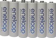 panasonic eneloop 4th gen aa nimh rechargeable batteries 12-pack - 2100x recharge cycles, free battery holder logo