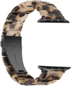 img 2 attached to Ремешок для Apple Watch NYENEIL 38 мм 40 мм 42 мм 44 мм для iWatch SE из легкой смолы, браслет серии 6 5 4 3 2 - мужской женский