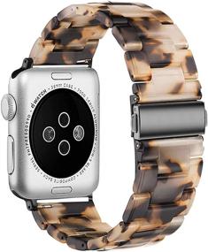 img 3 attached to Ремешок для Apple Watch NYENEIL 38 мм 40 мм 42 мм 44 мм для iWatch SE из легкой смолы, браслет серии 6 5 4 3 2 - мужской женский