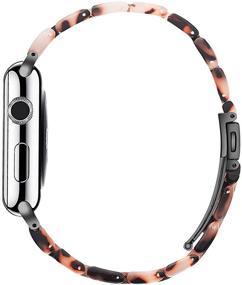 img 1 attached to Ремешок для Apple Watch NYENEIL 38 мм 40 мм 42 мм 44 мм для iWatch SE из легкой смолы, браслет серии 6 5 4 3 2 - мужской женский