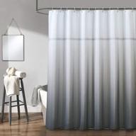 🛁 haizhidian extra long cloth fabric shower curtain: 72x78 heavy duty, no chemical odor, machine washable - gray and white, perfect for showers & bathtubs logo