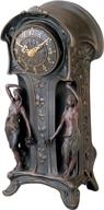 🕰️ elegant design toscano ky8022 dual maiden art nouveau mantelpiece clock in verdigris finish logo