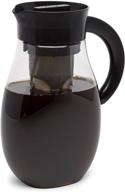 ☕ premium primula flavor airtight cold brew coffee or iced tea maker - shatterproof & leak-proof, 2.7 quart, black logo