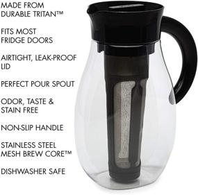 img 2 attached to ☕ Premium Primula Flavor Airtight Cold Brew Coffee or Iced Tea Maker - Shatterproof & Leak-Proof, 2.7 Quart, Black