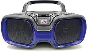 img 3 attached to Переносной бумбокс с Bluetooth-соединением и CD-плеером с AM/FM-радио - SYLVANIA SRCD1037BT-BLACK/BLUE (синий)