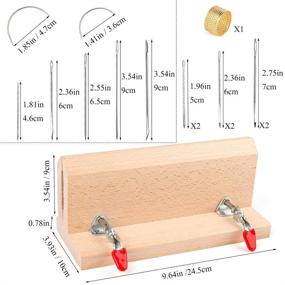 img 3 attached to 🧵 Enhanced SEO: Leather Stitching Pony with Table/Desktop Clamp, Needles, and Sewing Tool Set for DIY Leather Hand Stitching