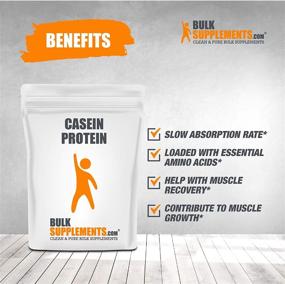 img 2 attached to 🥛 Top-Quality BulkSupplements.com Casein Protein Powder - Best Low Carb Protein Supplement (1 Kilogram - 2.2 lbs)