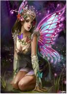 🧚 stunning night fairy with butterfly wings: superdecor diy 5d diamond painting kit for mesmerizing home wall decorations logo