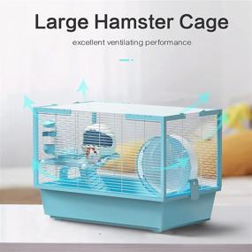 img 3 attached to 🐹 Sky Blue Large Hamster Cages: Ideal Small Animal Habitat for Syrian Hamsters