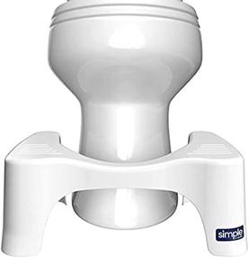 img 2 attached to 🚽 Squatty Potty Simple Toilet Stool, White, 7": Streamline Your Bathroom Experience!