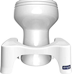 img 3 attached to 🚽 Squatty Potty Simple Toilet Stool, White, 7": Streamline Your Bathroom Experience!