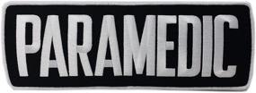 img 2 attached to 🚑 Premium Hero's Pride Paramedic Embroidered Badge Patch for Tactical Gear - Medical Tactical White on Black Back Patch 11” x 4”