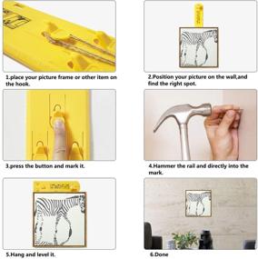 img 2 attached to 📸 Portable Picture Hanging Tool with Acrylic Keychain Block Level Vial - Ideal for Photo Frames, Mirrors, Clocks, Artwork, Wall Coverings - Includes 1 Pack