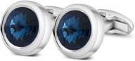 elegant swarovski circular cufflinks by merit ocean: adding a touch of sophistication logo