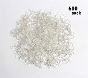 img 3 attached to High-Quality Silver Plated Ball Coil Earring Hooks: Perfect for DIY Jewelry Making (600 Pcs)