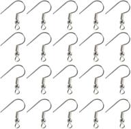 high-quality silver plated ball coil earring hooks: perfect for diy jewelry making (600 pcs) logo