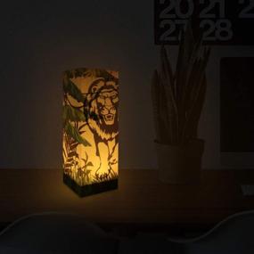 img 2 attached to 🦁 Lion Paper Lanterns: Creative Novelty Decor for Hall, Bedroom, Baby Room & Christmas - Collapsible, Safe, Energy-Saving USB Lamp - Ideal Gift for Kids, Adults & Friends