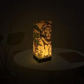 img 1 attached to 🦁 Lion Paper Lanterns: Creative Novelty Decor for Hall, Bedroom, Baby Room & Christmas - Collapsible, Safe, Energy-Saving USB Lamp - Ideal Gift for Kids, Adults & Friends