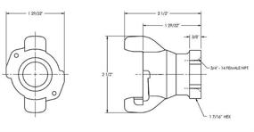 img 1 attached to 🔌 Dixon AM8 Fitting Universal Coupling: Efficient and Versatile Connection Solution