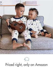 img 2 attached to 🌙 Moon and Back by Hanna Andersson Kids' 2 Piece Long Sleeve Pajama Set - Cozy and Comfy Sleepwear for Children