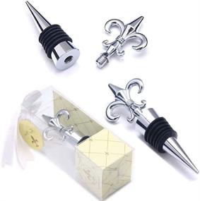 img 3 attached to 🍾 Decorative Stainless Steel Wine Bottle Stoppers with Gift Box - Preserve and Seal Wine, Ideal Wedding Souvenirs for Guests (Silver)