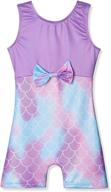 👶 baby girl ballet tutu gymnastics leotard with polka dots and mermaid design logo