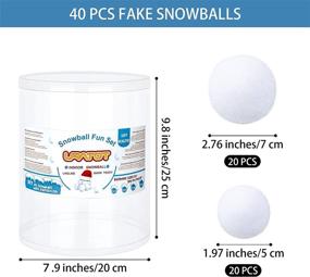 img 3 attached to URATOT Indoor Snowball Fight: 40 Soft and Realistic Fake Snowballs with Boxes for Winter Games
