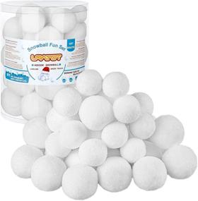 img 4 attached to URATOT Indoor Snowball Fight: 40 Soft and Realistic Fake Snowballs with Boxes for Winter Games