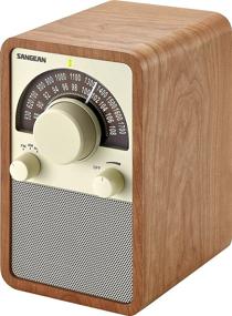 img 2 attached to 📻 Classic Walnut Tabletop AM/FM Wooden Radio - Sangean WR-15WL Review & Features
