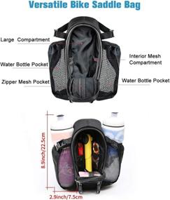 img 1 attached to 🚴 Waterproof Bike Saddle Bag with Water Bottle Holder - WATERFLY Bike Seat Bag for Mountain and Road Bikes