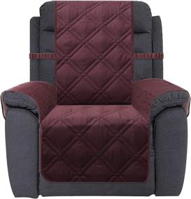 img 4 attached to 🛋️ Ameritex Waterproof Nonslip Recliner Cover - Stay-in-Place Home Decor Furniture Protector for Recliners, Pet and Kid Friendly Slipcover (23"-Recliner, Burgundy)