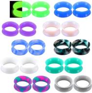 jewseen 20pcs soft silicone ear gauges flesh tunnels plugs: expand your style with comfortable ear piercing jewelry logo