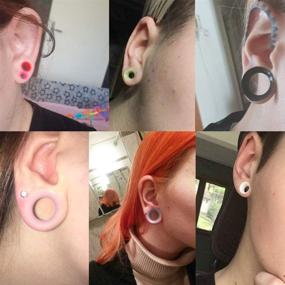 img 1 attached to JEWSEEN 20PCS Soft Silicone Ear Gauges Flesh Tunnels Plugs: Expand Your Style with Comfortable Ear Piercing Jewelry