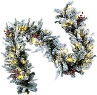 kuopociaga christmas garland berries flocked logo