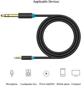 img 1 attached to 🎧 Vention 3.5mm to 6.35mm Adapter Jack Audio Cable - Male to Male Aux Cable for Mixer, Amplifier, Guitar (3M/10ft)