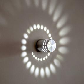 img 4 attached to 💡 3W Spiral LED Wall Light: Stylish Aluminum Sconce for Aisle, Bedroom, and More!