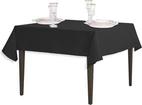 img 2 attached to 🍽️ Premium 54 Inch Square LinenTablecloth: Polyester Tablecloth for Food Service Equipment & Supplies