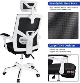 img 1 attached to Ergonomic Reclinging Breathable Adjustable Computer