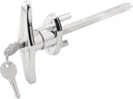 🔑 keyed t-handle with 5/16 inch x 4-5/8 inch square shaft, diecast construction, chrome finish логотип