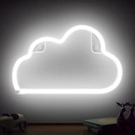 🌟 xiyunte neon sign cloud - vibrant cold white cloud neon light for wall decor - battery/usb powered led - bedroom, kids room, living room, bar - perfect for party, christmas, wedding логотип