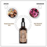 🏻 the man company beard oil: all-natural beard conditioner with argan, jojoba & geranium essential oil (1.1 oz) - soften, smooth, and strengthen beard growth logo