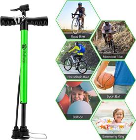 img 3 attached to Zallsen High Pressure Bike Pump with Built-in Bag, Dual Valve for Road, Mountain & BMX Bikes – Durable, Fast, Easy To Use – Includes Ball Needle & Motorboat Valve