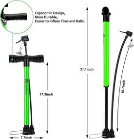 img 2 attached to Zallsen High Pressure Bike Pump with Built-in Bag, Dual Valve for Road, Mountain & BMX Bikes – Durable, Fast, Easy To Use – Includes Ball Needle & Motorboat Valve