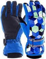 🧤 stay warm and dry on the slopes with m2c waterproof snowboarding gloves - velvet boys' accessories logo