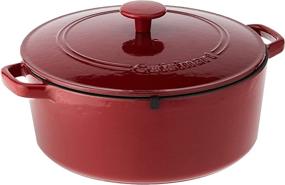 img 4 attached to 🍲 Cuisinart Chef's Classic Enameled Cast Iron 7-Quart Round Covered Casserole in Cardinal Red