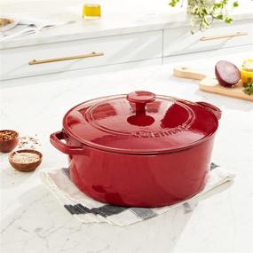 img 1 attached to 🍲 Cuisinart Chef's Classic Enameled Cast Iron 7-Quart Round Covered Casserole in Cardinal Red