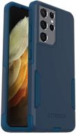 чехол otterbox commuter series для galaxy s21 ultra 5g - bespoke way: blazer blue/stormy seas blue - надежная защита и стиль логотип