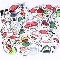 🍣 40pcs pack of creative kawaii japanese sushi stickers for scrapbooking, diy crafts, and photo albums logo